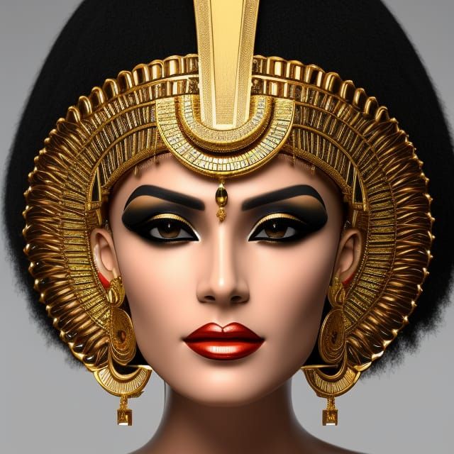Stunning Cleopatra: Egyptian Queen in Gothic Art Style