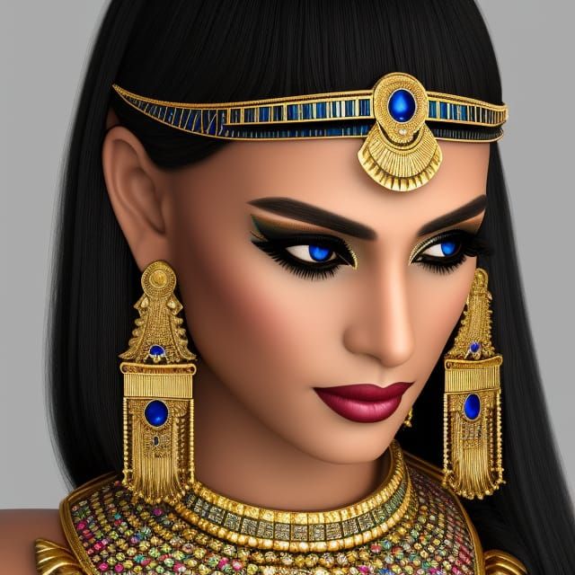 Cleopatra Portrait with Volumetric Lighting
