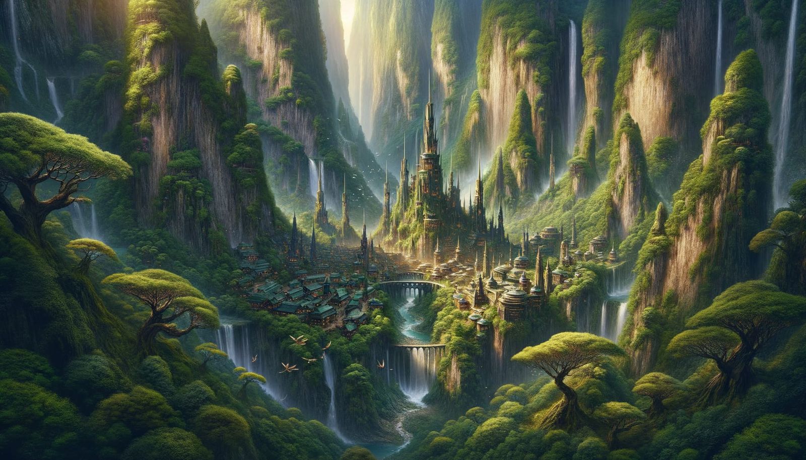 Enchanting Elven City Blends with Nature