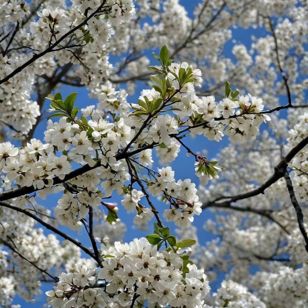 AI-Generated Bradford Pear Tree Illustration