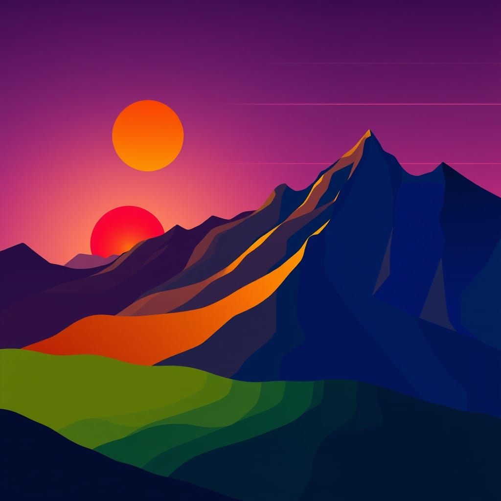 Triadic palette, two suns