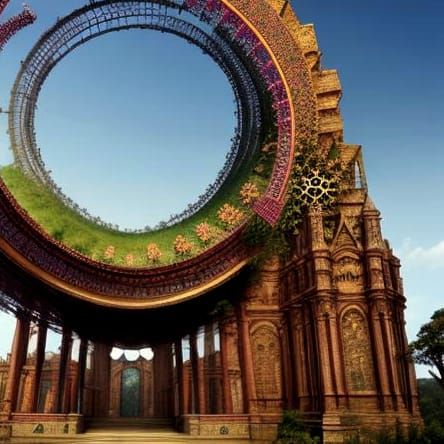 Fractal Celtic Hair Design in Cloisonné Style