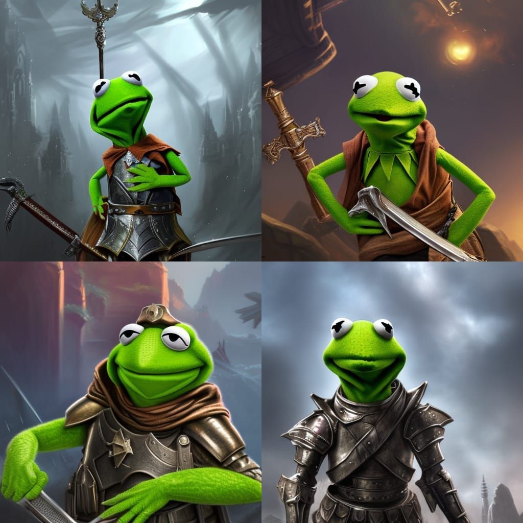 Kermit the Frog as Armored Warrior