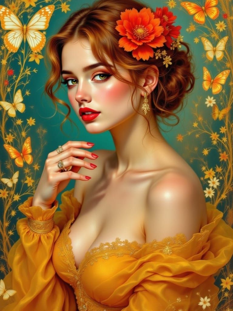 Ethereal Beauty in Golden Splendor