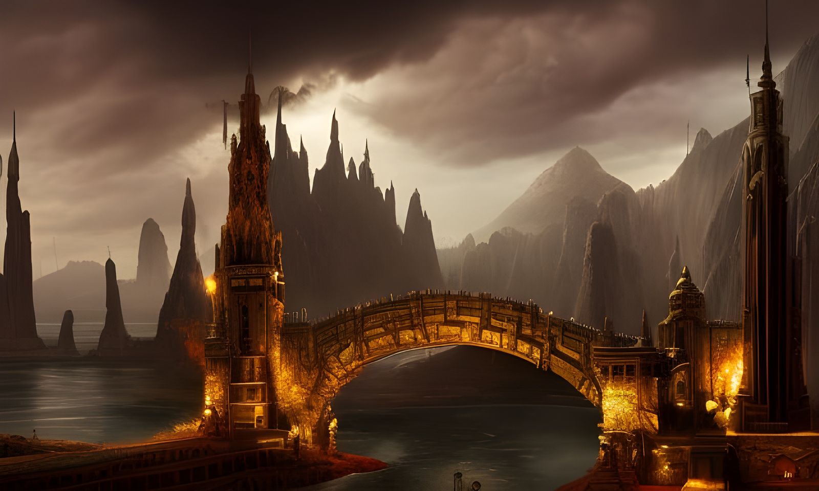 Epic Fantasy Forge in Maximalist Style