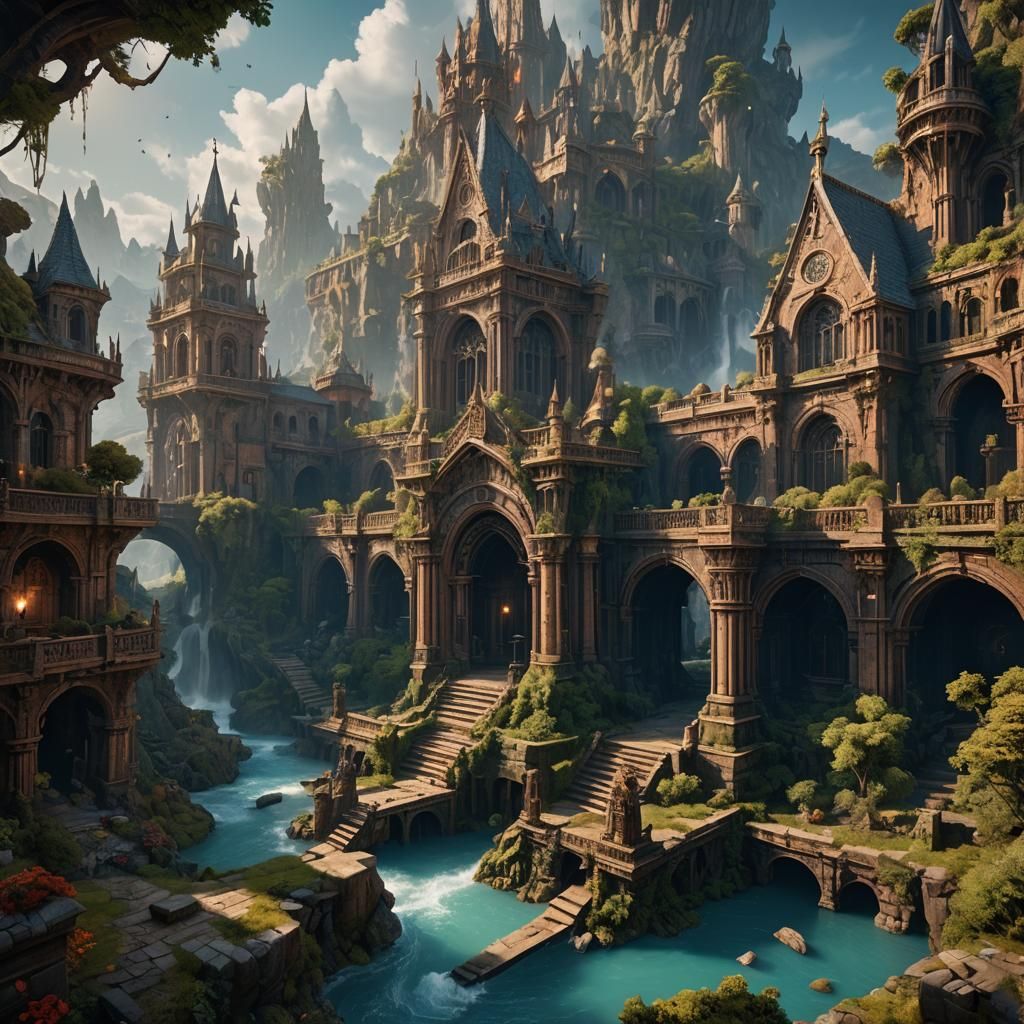 Fantastical Matte Painting in Deep Color