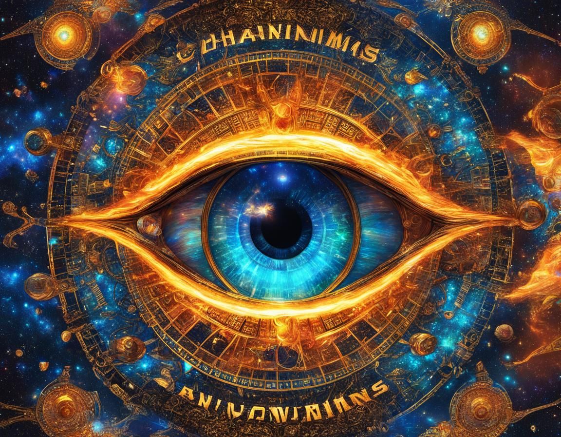 Cosmic Golden Wheels Ablaze: an Astral Illustration