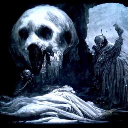 Grim Vision of Death in Gothic Horror Style