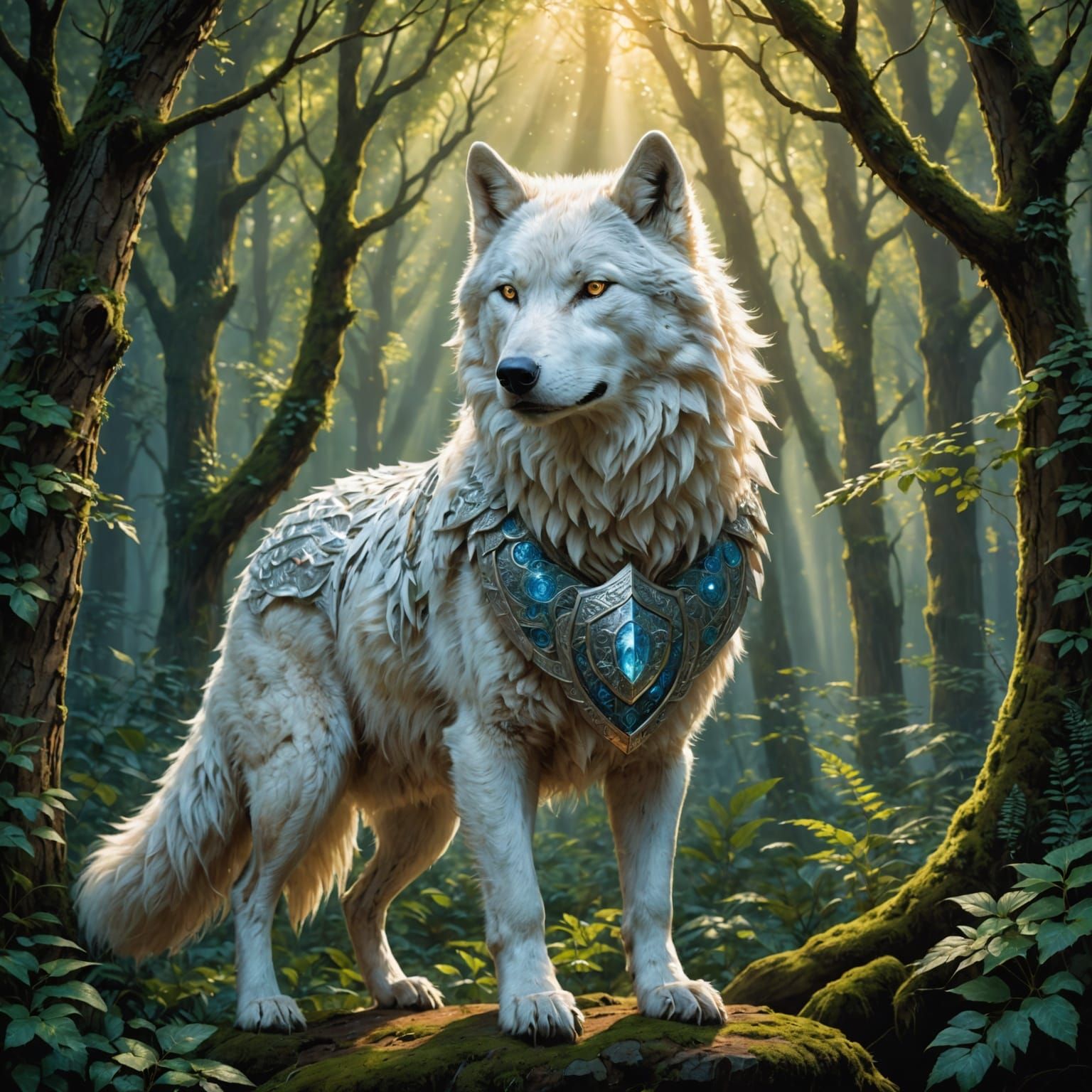 A white wolf