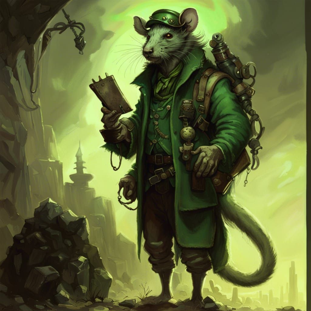 Post-Apocalyptic Beastman Artificer in Wastelands