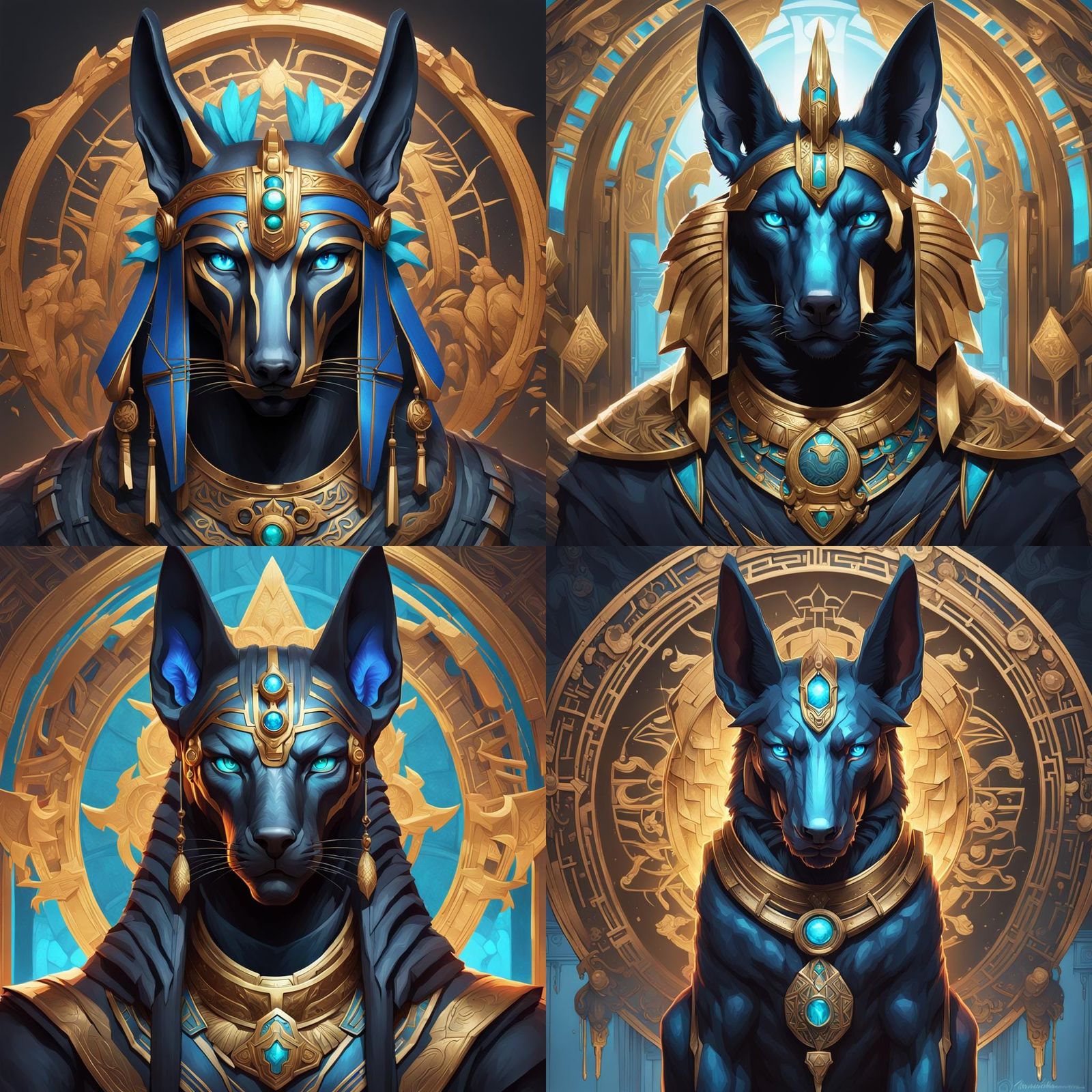 Striking Anubis Portrait in Dynamic Lighting