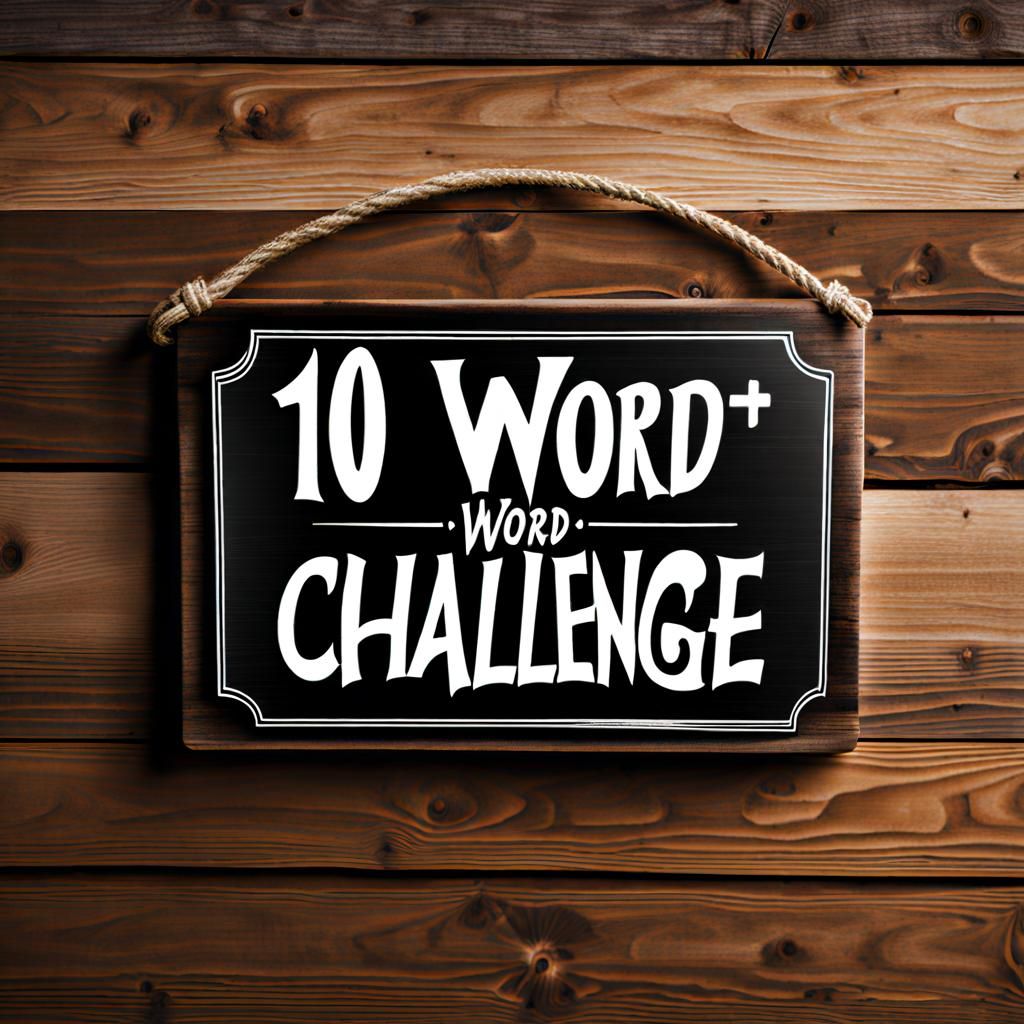 Wooden Sign: 10 Word Prompt Challenge