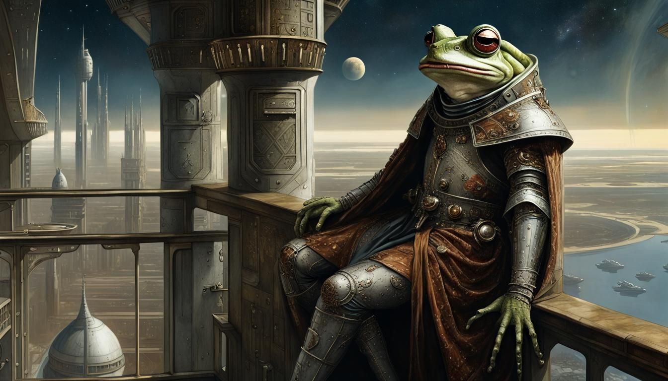 Space Conqueror Frog on Citadel Balcony