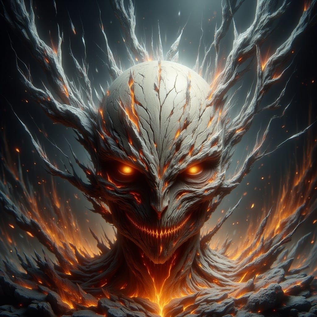 Angry Egg in Simon Bisley Style