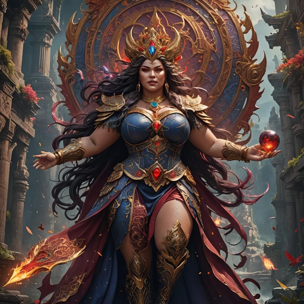 Passionate Goddess in Detailed Fantasy Art