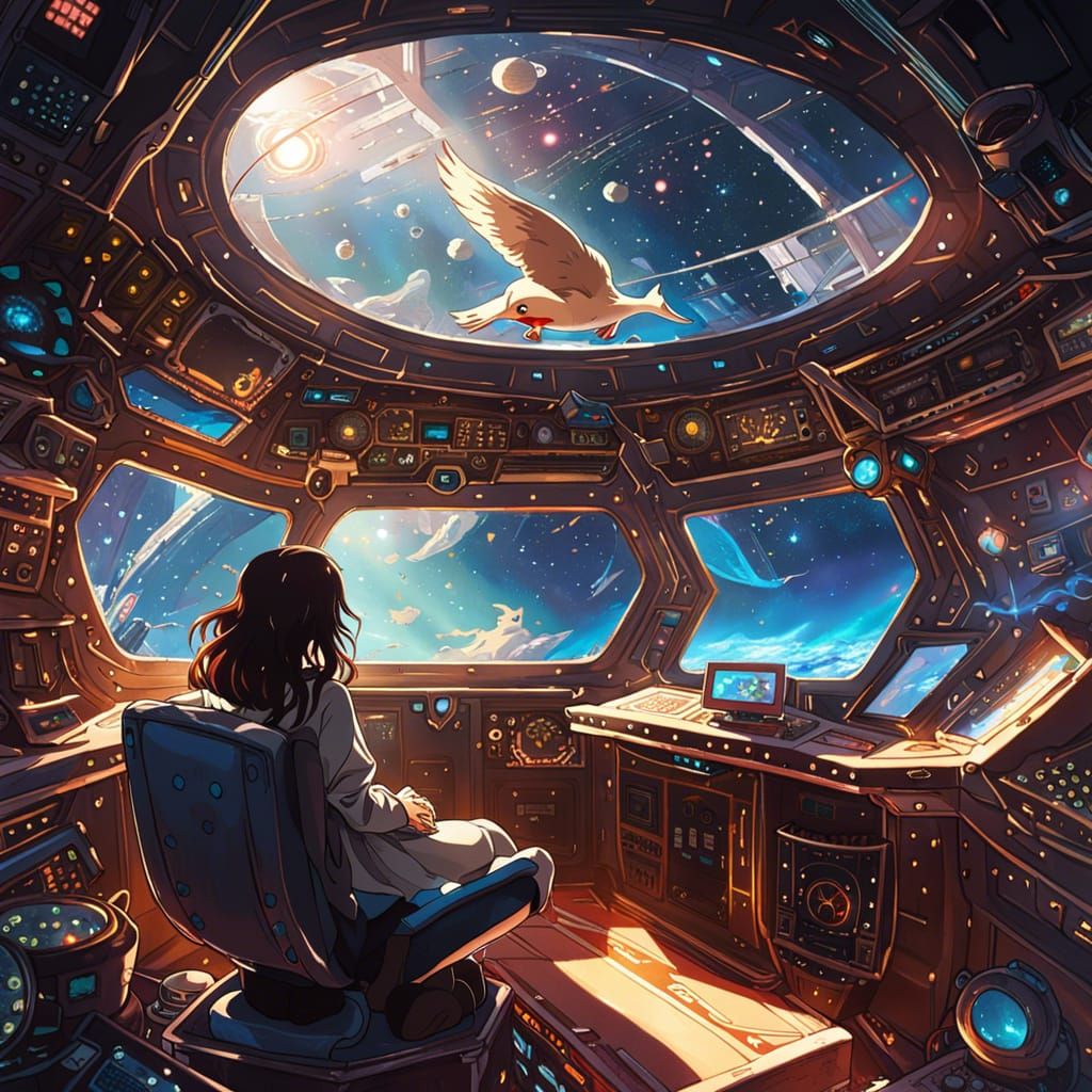 Duck on Starship in Solo Leveling Style