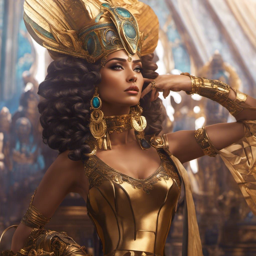 Egyptian Queen Cleopatra in Baroque Fantasycore Style