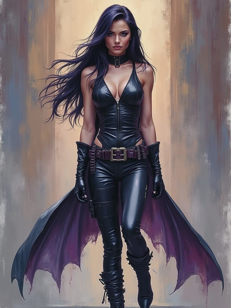 Psylocke in Marvel Comics Style