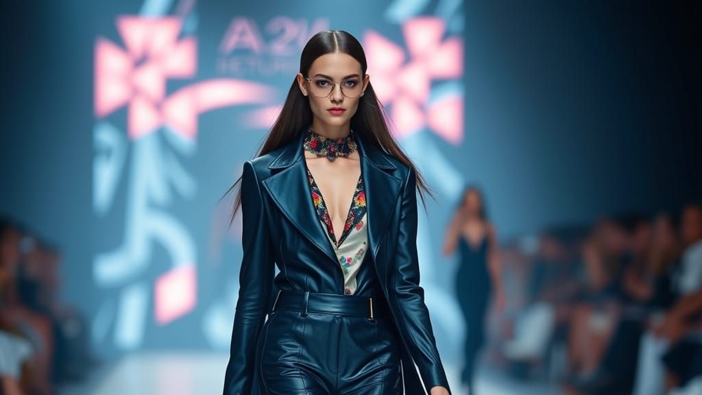 Elegant Futuristic Fashion on the Catwalk