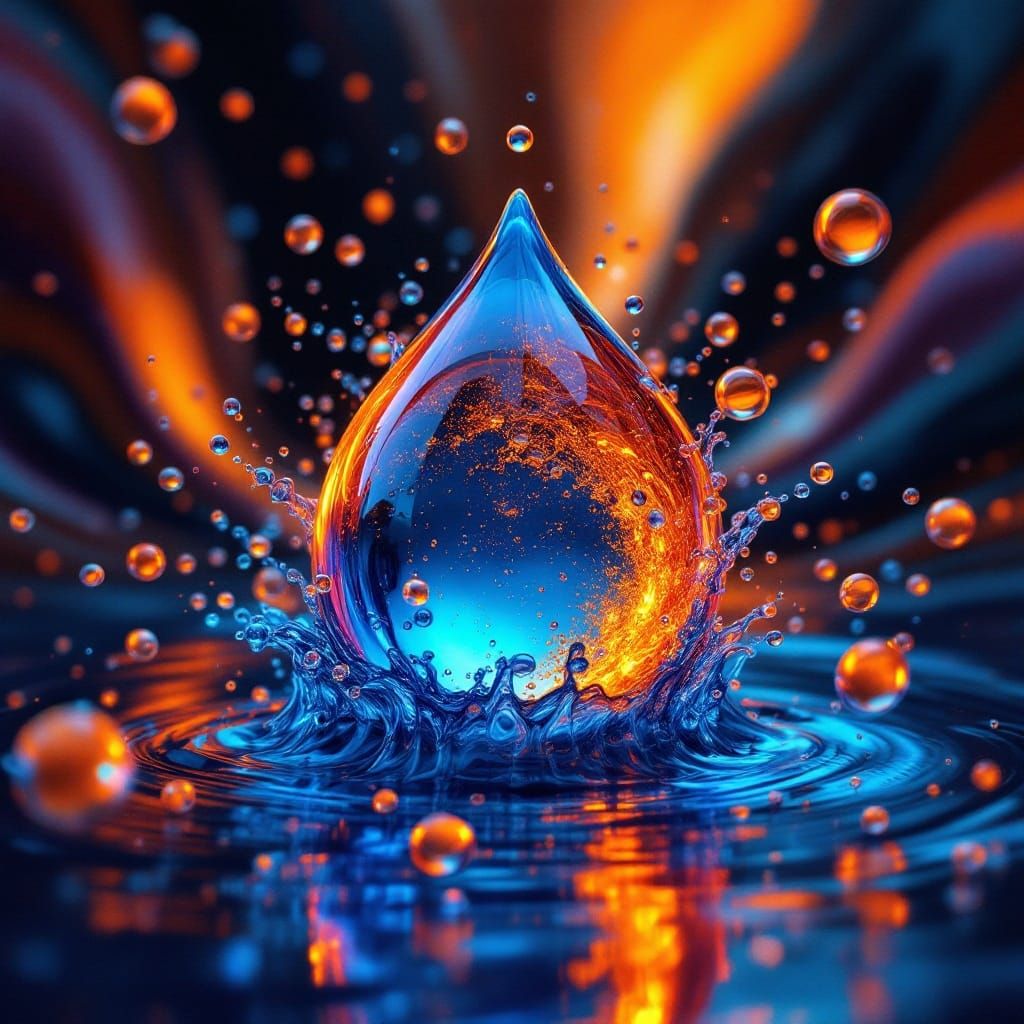 Vibrant Ferrofluid Droplet in Swirling Motion