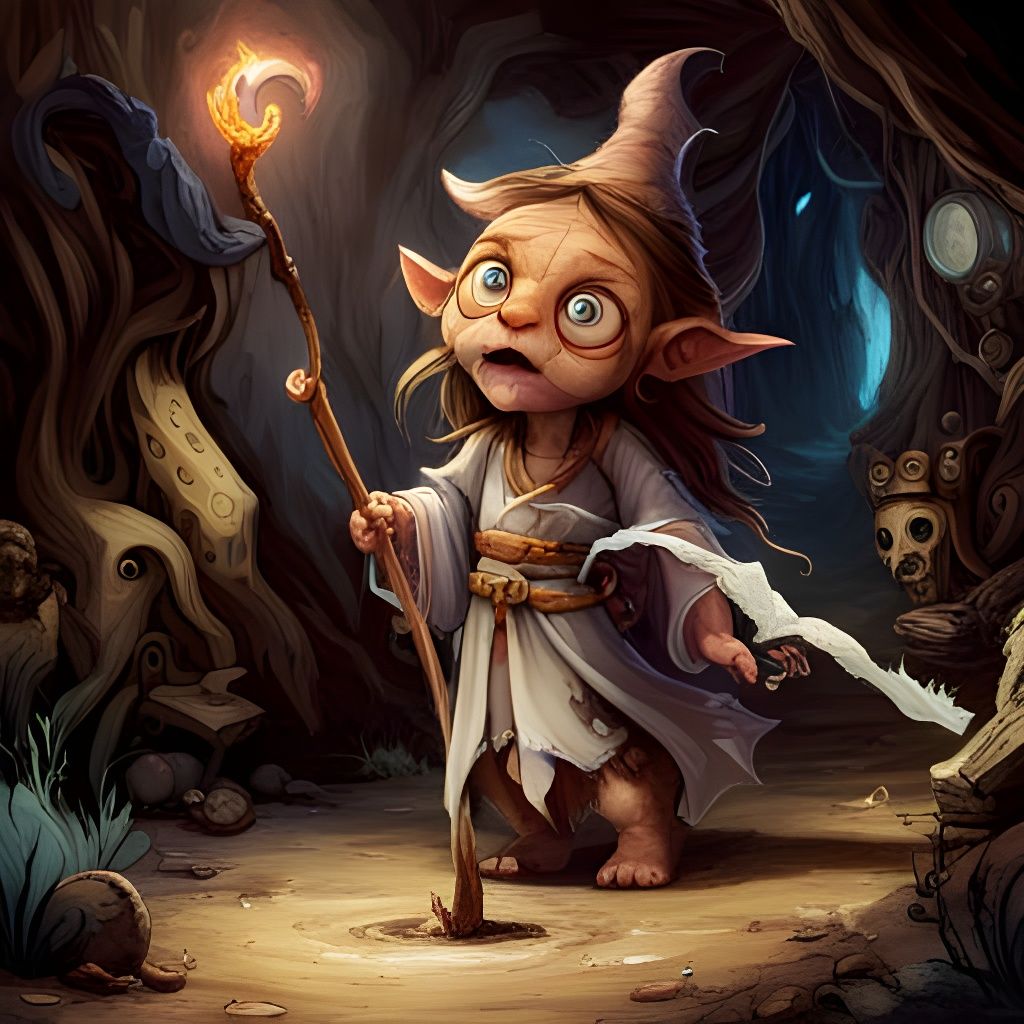 Enchanting Plant Wizard Casting a Spell, Fantasycore Art