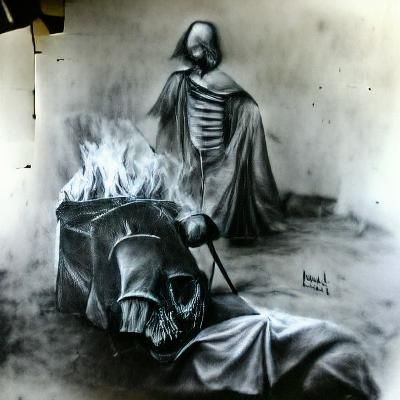 Minimalist Abstract Death Illustration