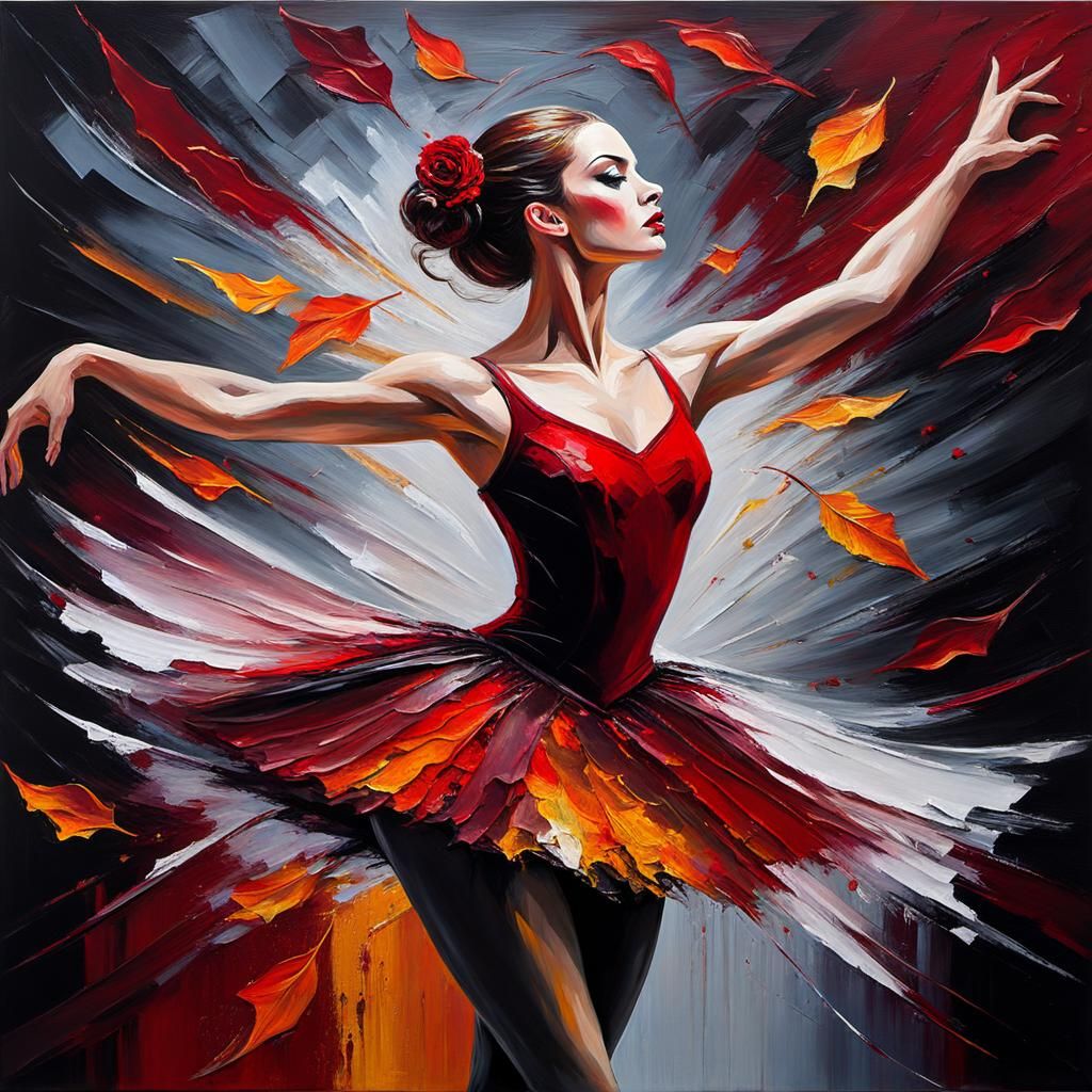 Vampire Ballerina as Impasto Painting