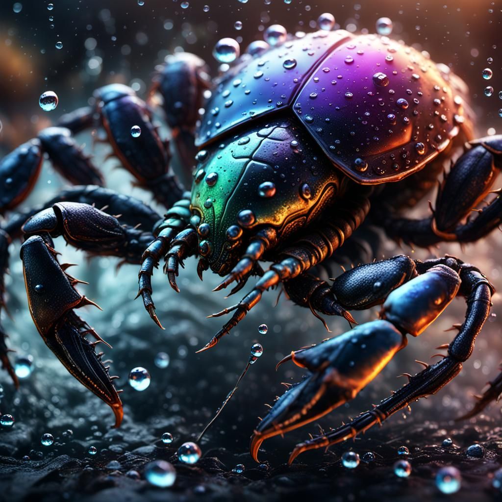 Mystical Dew Scorpion: Fantasy Concept Art