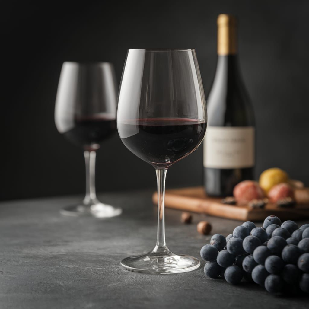 Full Glass of Rich Red Wine