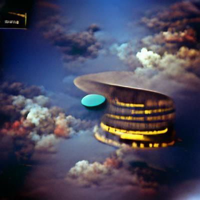 Vintage Flying Saucer Photo from 1975