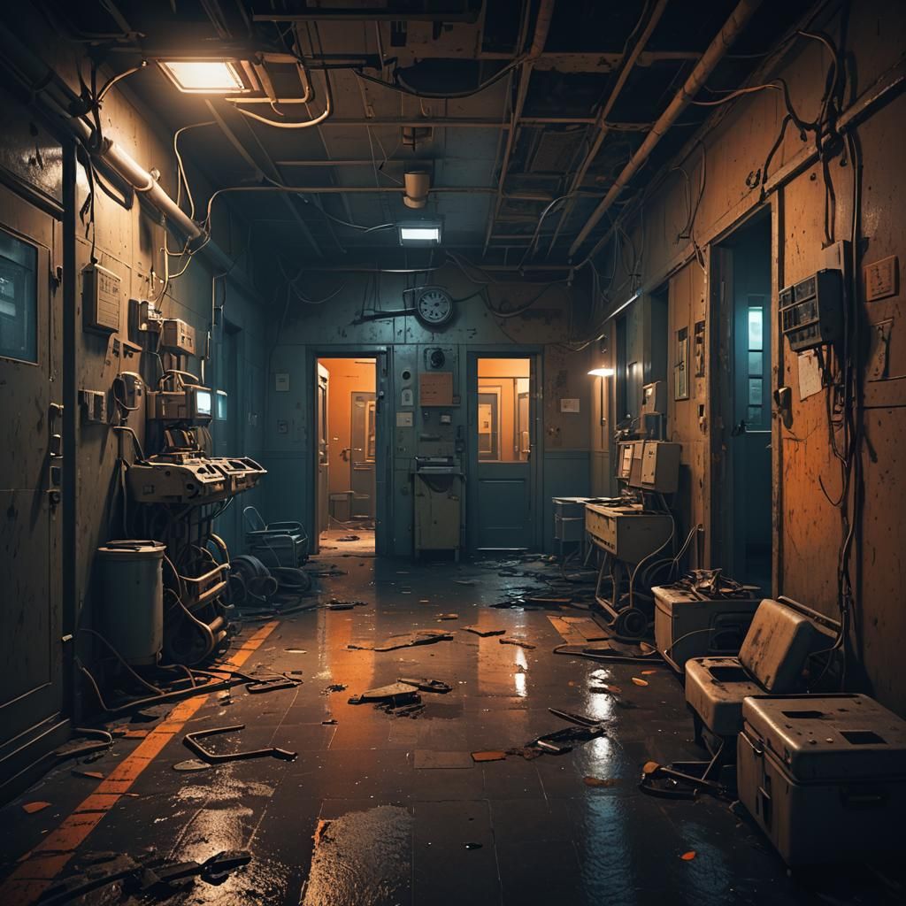 Dark Sci-Fi Hospital Concept Art
