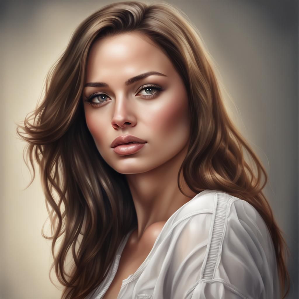 Photorealistic Portrait of a Beautiful Woman