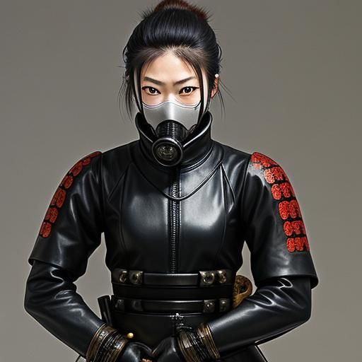 Cyberpunk Samurai Warrior with Nodachi Sword