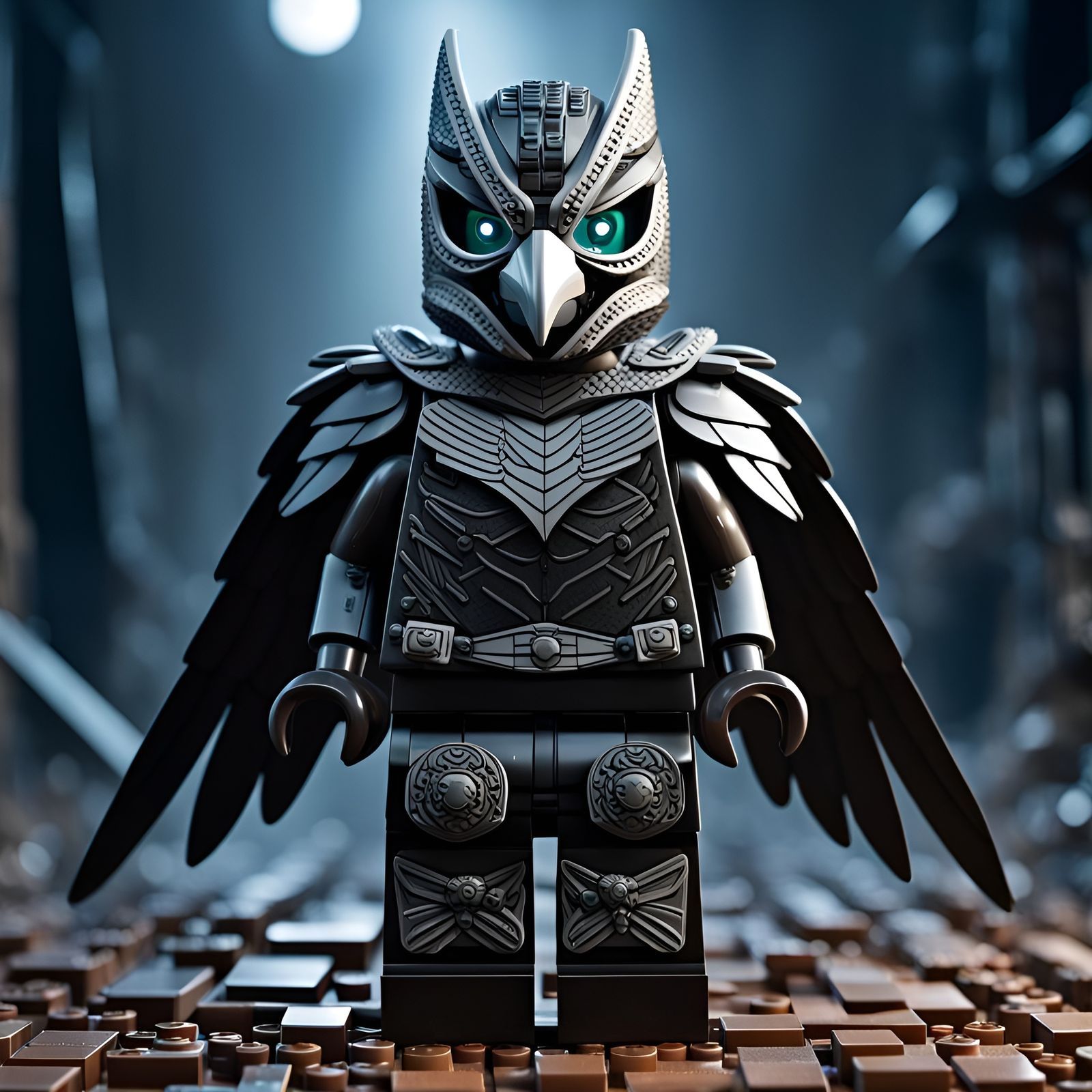 LEGO Minifigure of Nighthawk: Digital Matte Painting