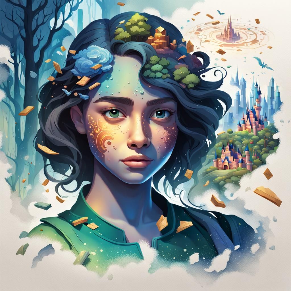 Magical Disney-esque Fantasy Lands in Hyperrealistic Style