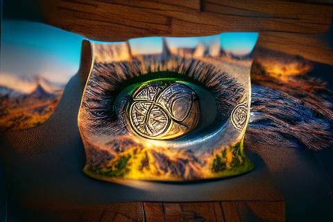 Celtic Eye of the World: Beautifully Lit 3D Matte Painting