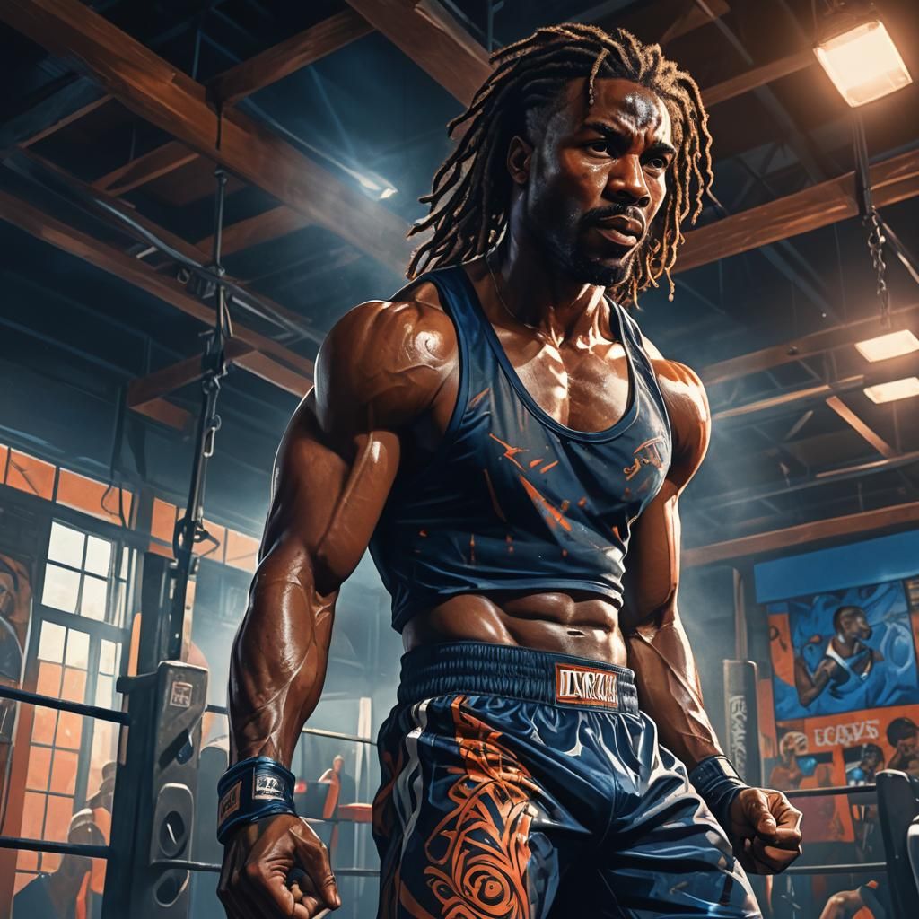 Dwayne Wilson in Boxing Gym: Fantastical Concept Art