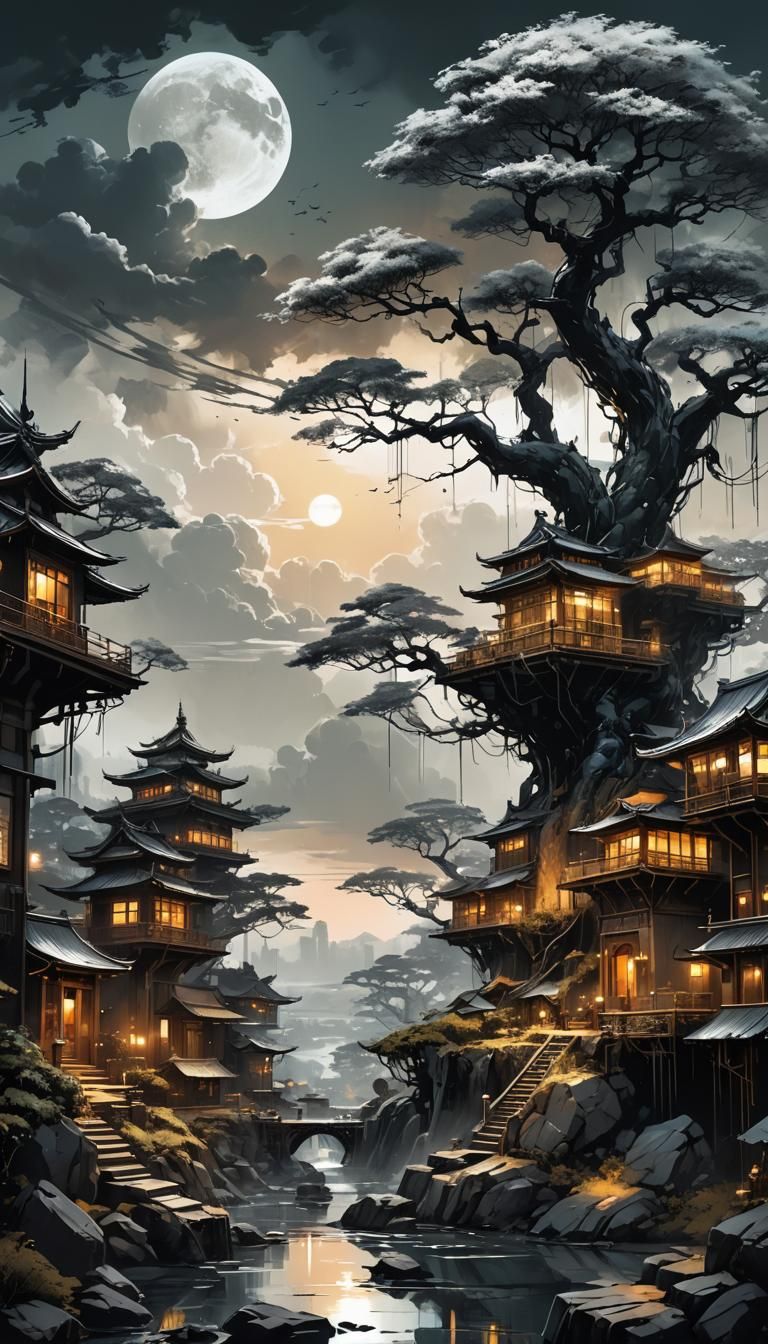 Giga bonsai in village