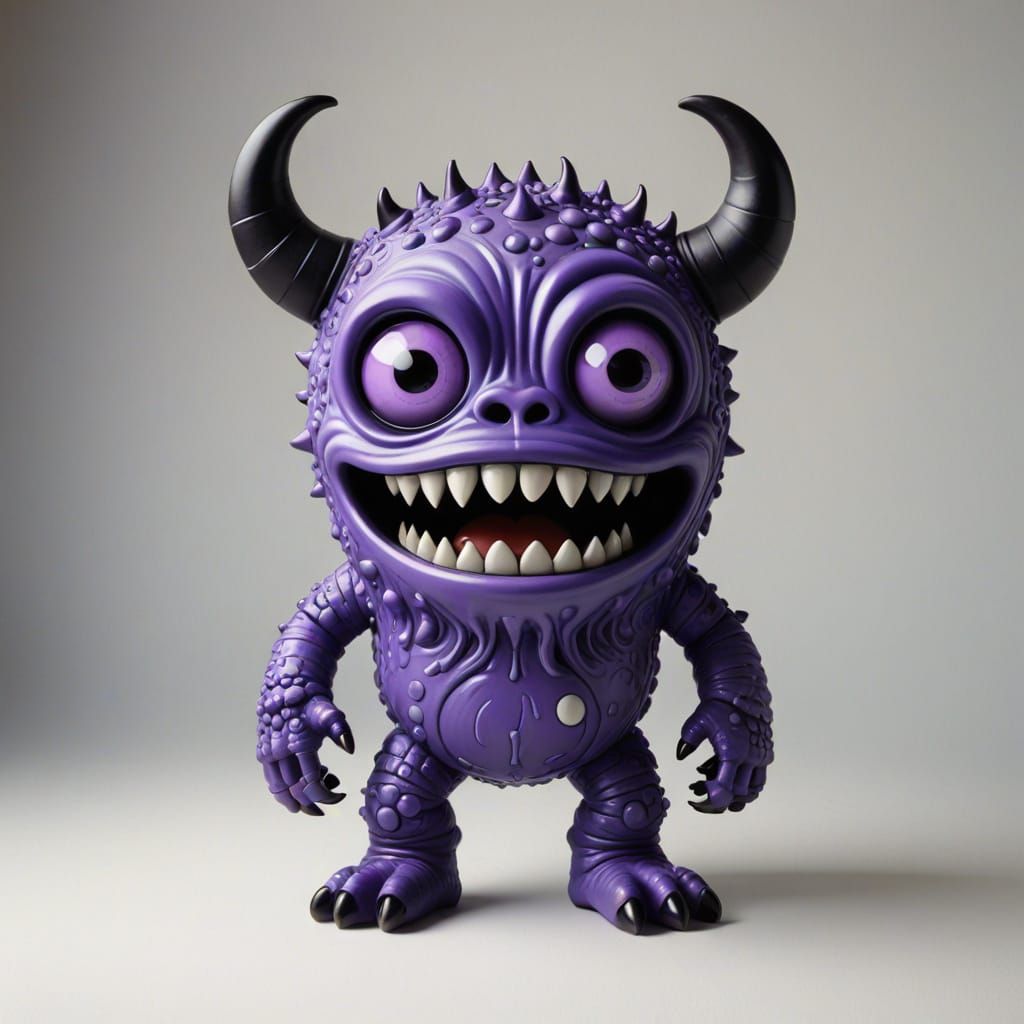 Glowing Violet Creature in Ethereal Glass Realm