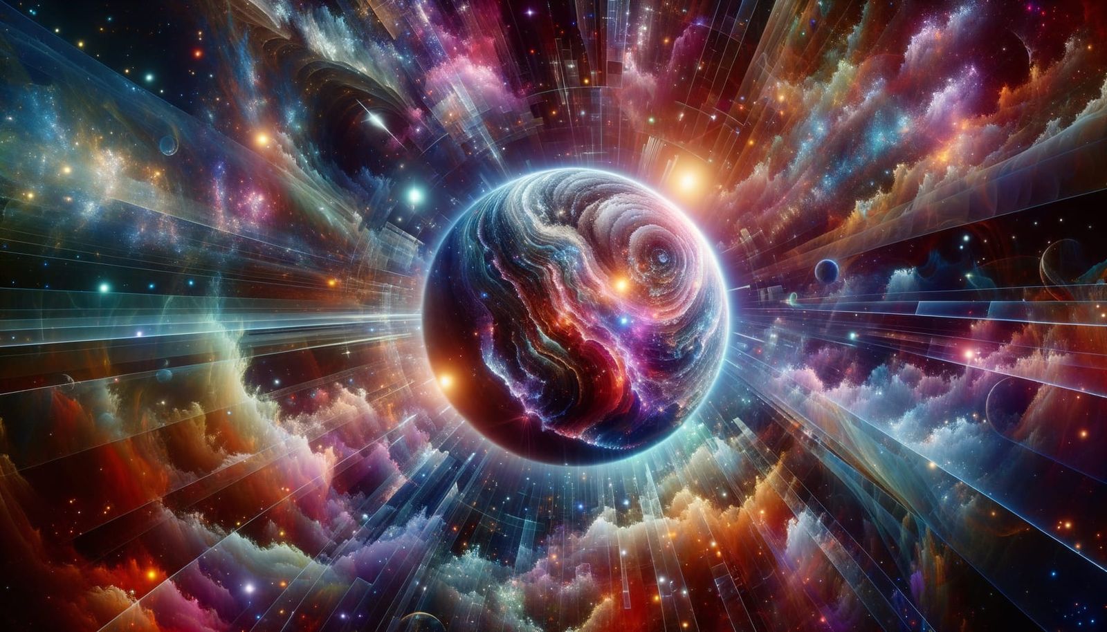 Interdimensional Cosmic Odyssey in Vibrant, Dazzling Colors