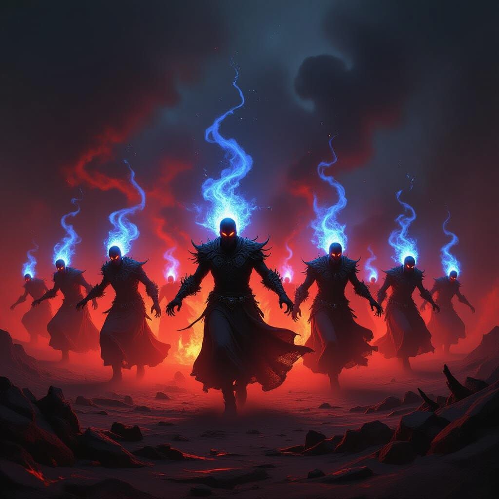 Spectral Hunters Pursue Demons in Hellish Landscape