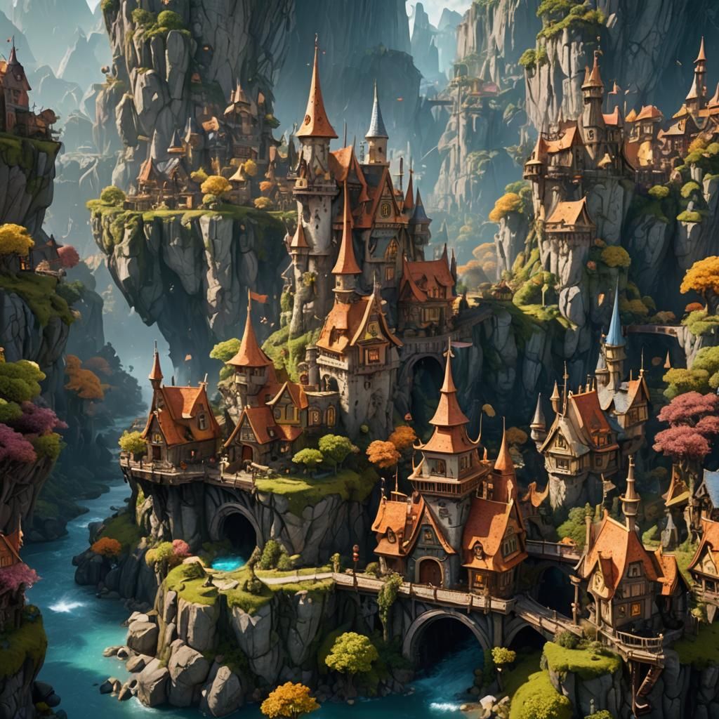 Fantastical Munchkin in Detailed Matte Painting