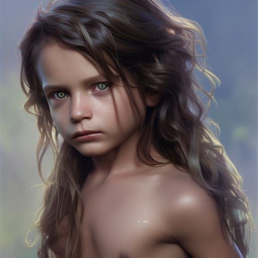 Young Tarzan Portrait in Hyperdetailed Style