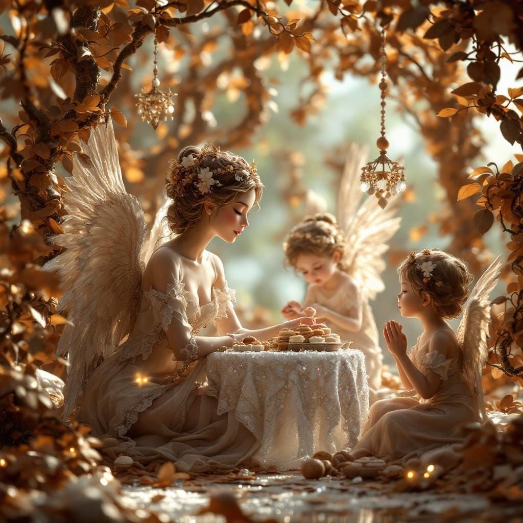 Chocolate Angel in Caramel Grove: 3D Anime Style