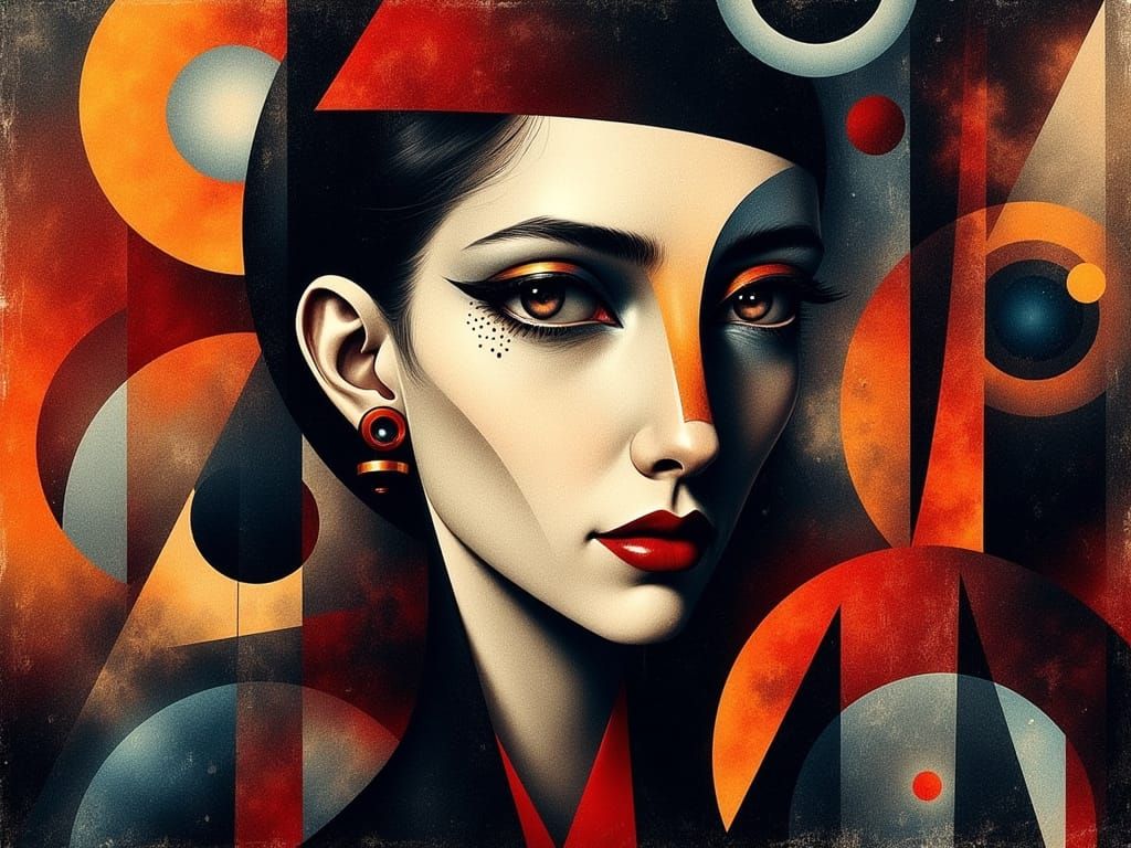 Morbid Abstract Cubism with Euclidean Geometry