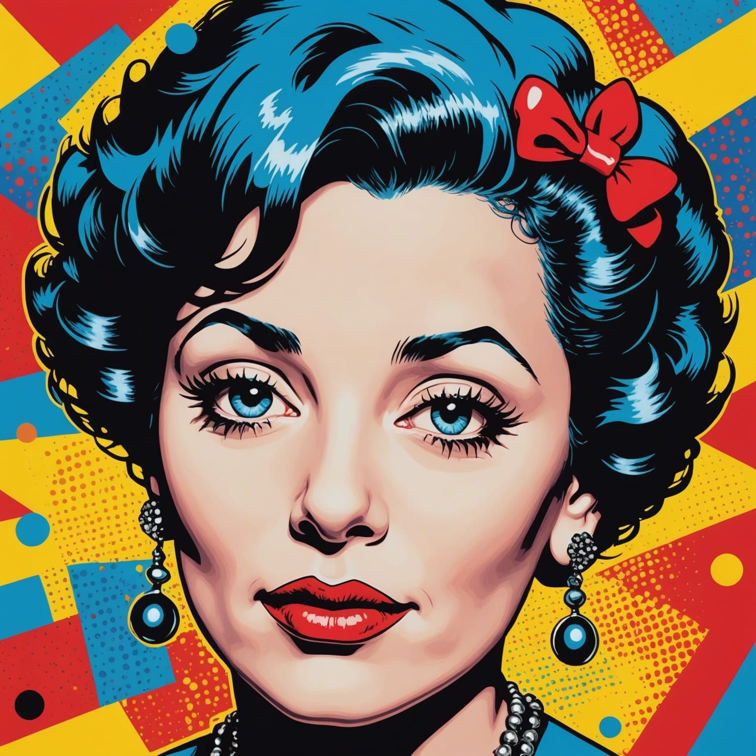 Betty Boop Pop Art Portrait in Warhol Style