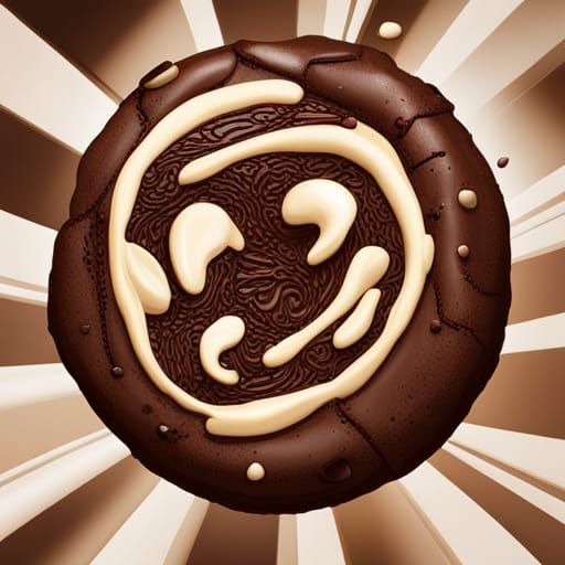 Hyperrealistic Candy Art Chocolate Cookie