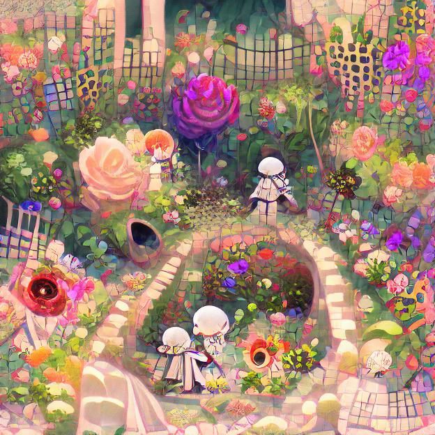 Enchanting Secret Flower Garden Landscape