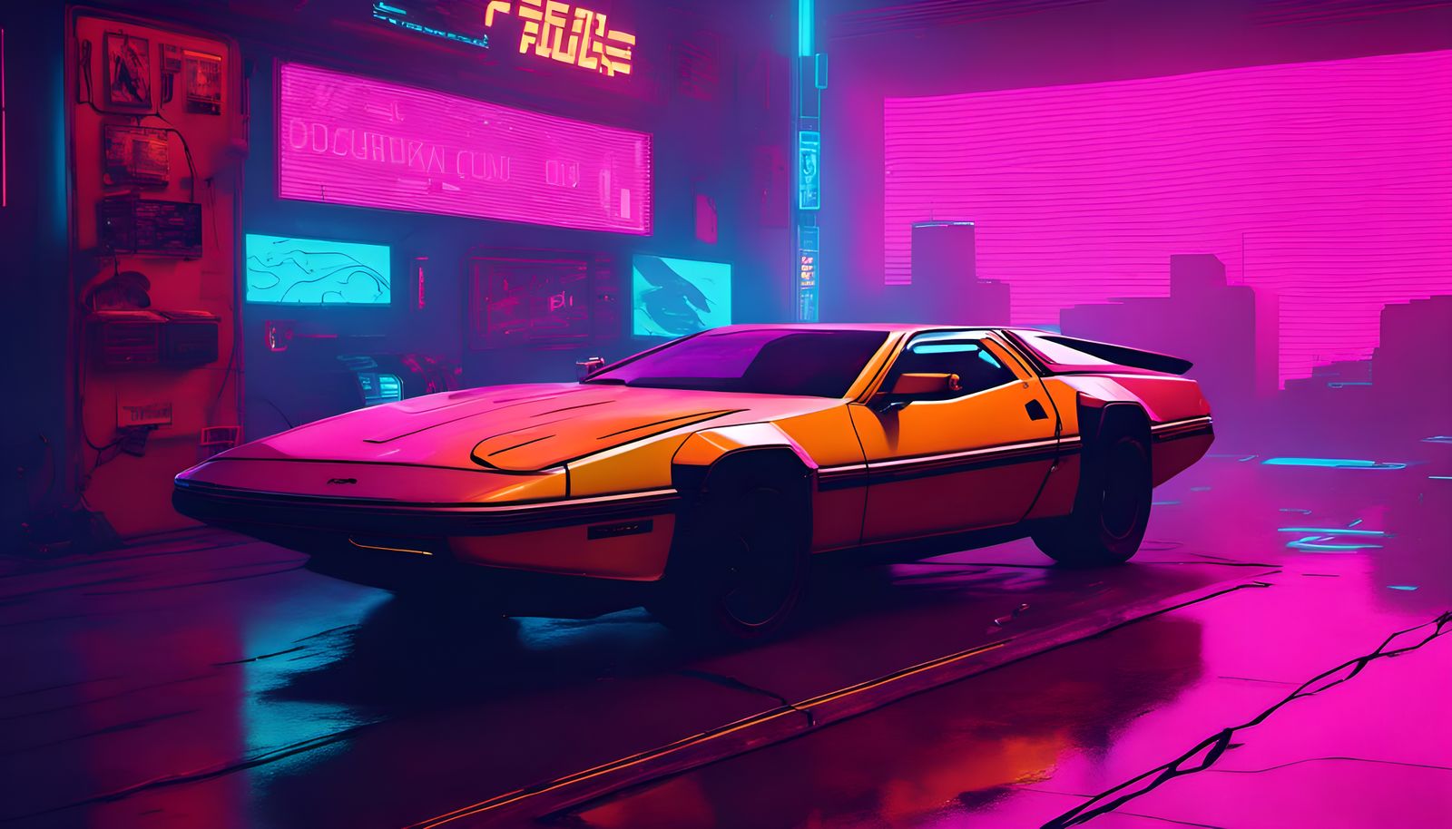 Synthwave car