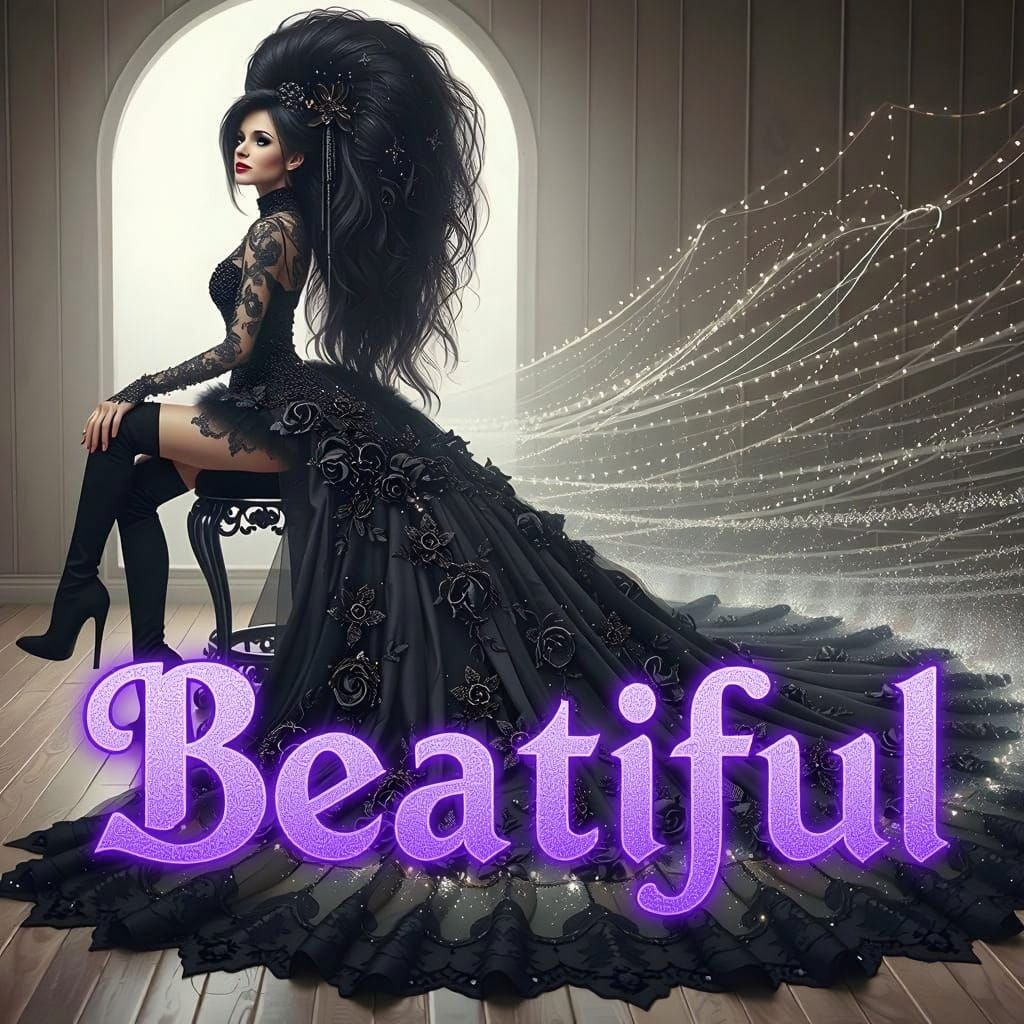 Beautiful Lavender Lace Fantasy Script